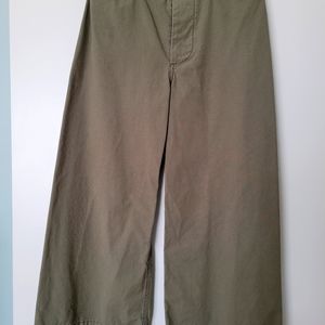 Pilcro and the letterpress wide crop leg khakis 28
